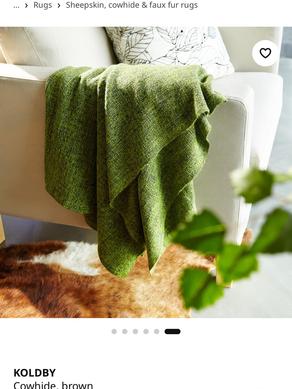 IKEA Brown Cowhide Rug - Picture 3 of 3